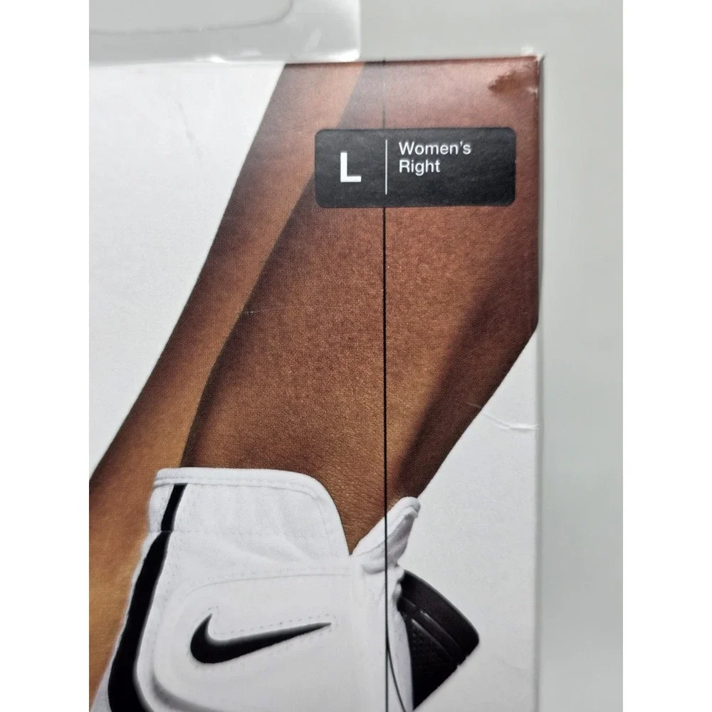Nike Size Large Womens Dura Feel Golf Glove Left Hand New White Black New